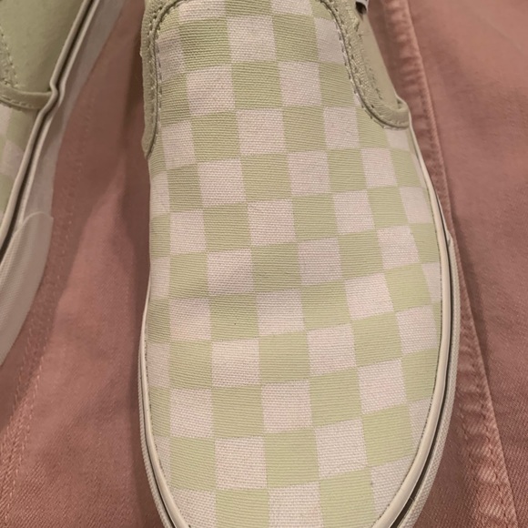 Vans Green Checkered Design Shoes - Picture 9 of 14